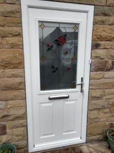 English Rose Glazed Composite Door