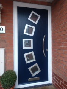 blue composite door supplied and fitted