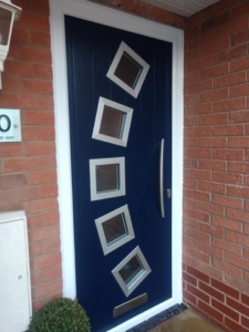 blue composite door
