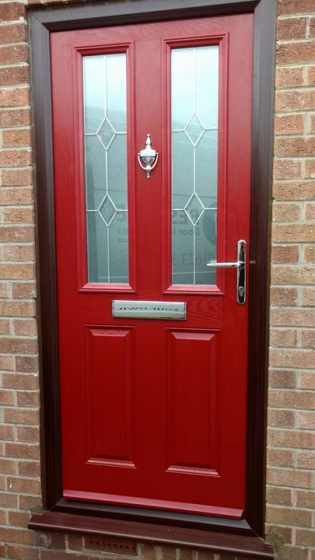 red composite door fitted in Nottingham